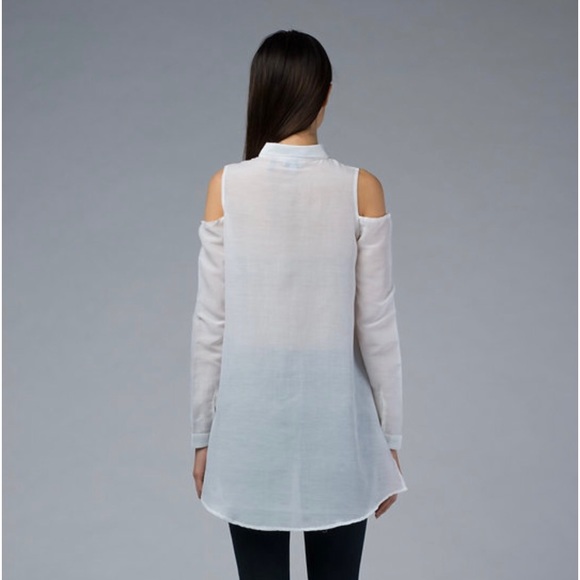 IMAIMA - TIARA - POLO NECK CUT OUT SHOULDERS 50% SILK/50% COTTON - US SIZE 6 - Picture 2 of 6